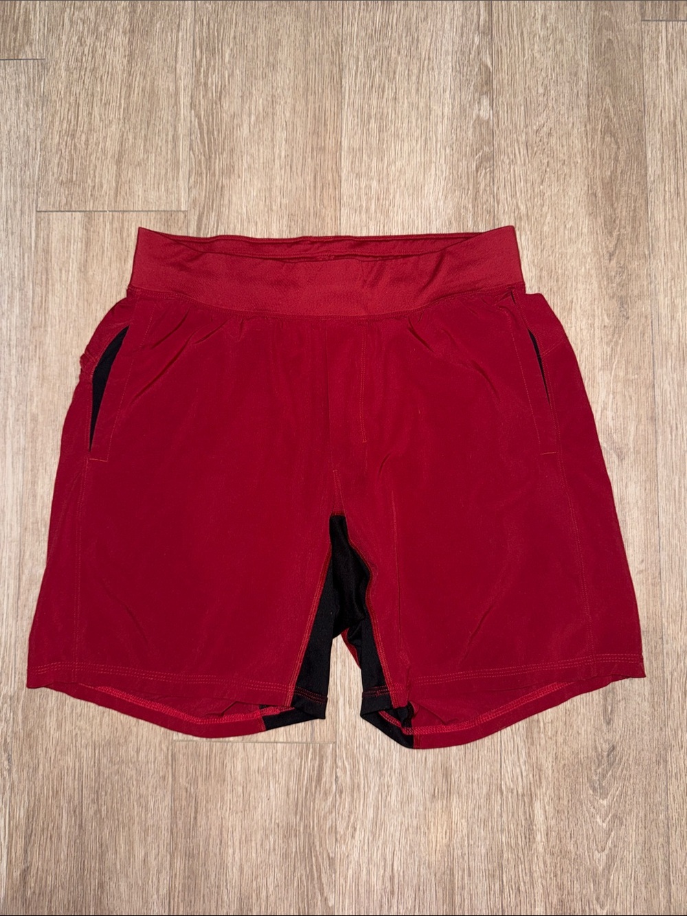 Men's Red Lululemon Shorts - Picture 3 of 5